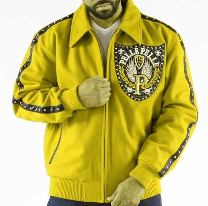 Badass Pelle Pelle Band of Brothers Yellow Jacket view 2