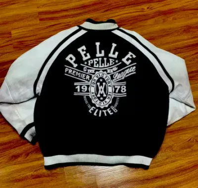 Great Pelle Pelle Wool Varsity Jacket