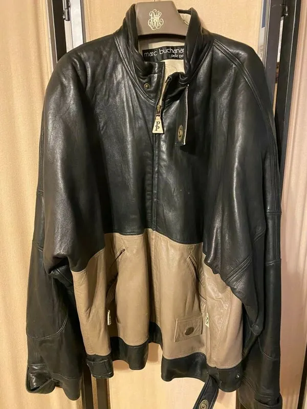 Stylish Black and Brown Leather Jacket by Pelle Pelle view 2