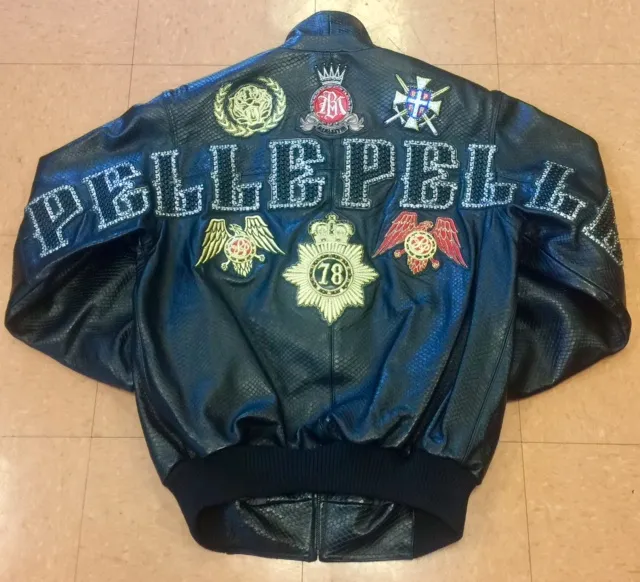 Pelle Pelle Cobra Plush Black Leather Jacket