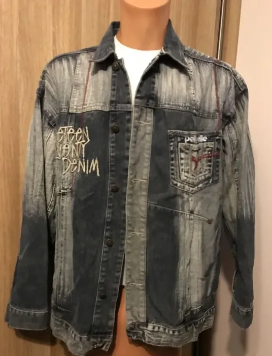 Pelle Pelle Black Eighty Seven Faded Denim Jacket view 2