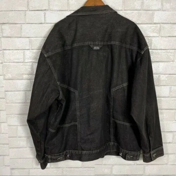 Pelle Pelle Men's Charcoal Denim Jacket | Pelle Pelle Store view 2