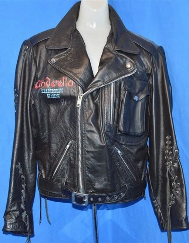 90s Cinderella Heartbreak Biker Jacket | Pelle Pelle Store view 2