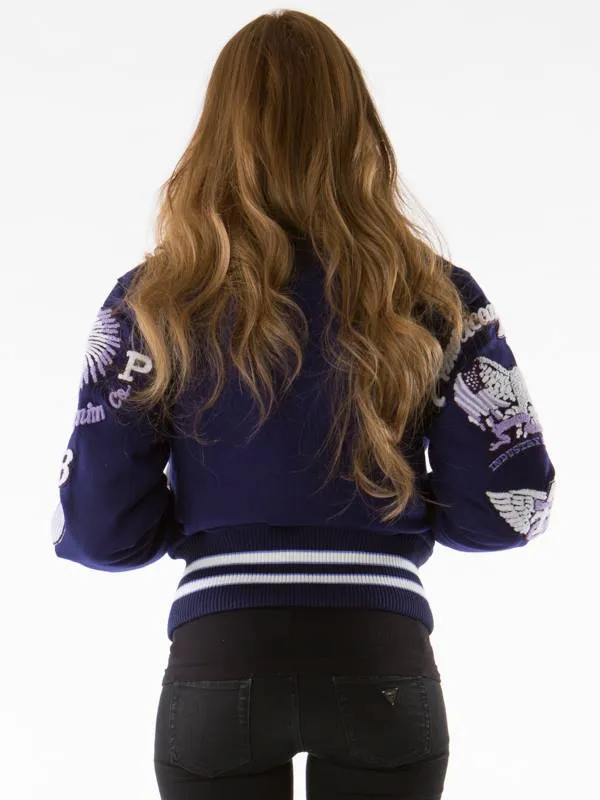 Blue Varsity Jacket Pelle Pelle Store view 3