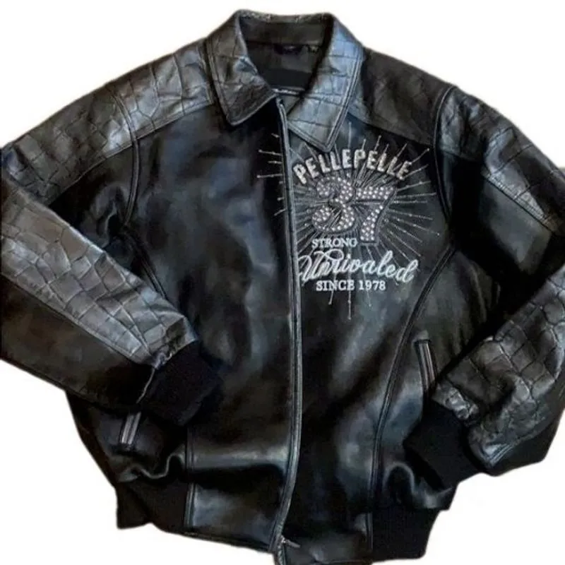 Pelle Pelle Unrivaled Black Leather Bomber Jacket view 2