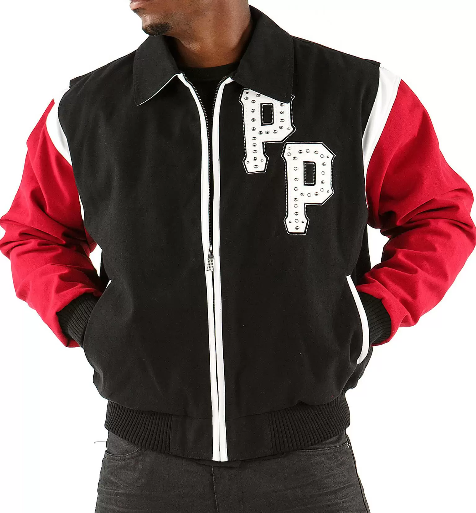 Pelle Pelle Black Red Wool Jacket | Pelle Pelle Store view 2