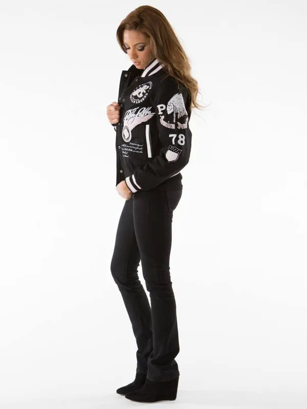 Black American Legend Varsity Jacket | Pelle Pelle Store view 3