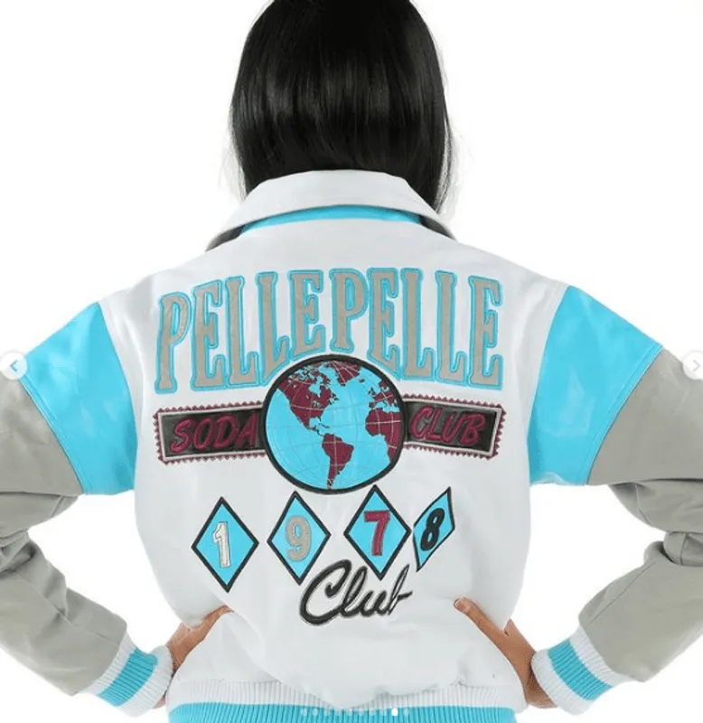 Blue and White Lightweight Jacket Pelle Pelle Store