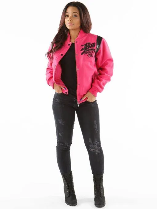 Tribute Pink Brooklyn Jacket Pelle Pelle Store view 4