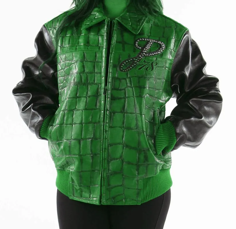 Classic Pelle Pelle Green Jacket | Studded Jacket view 2