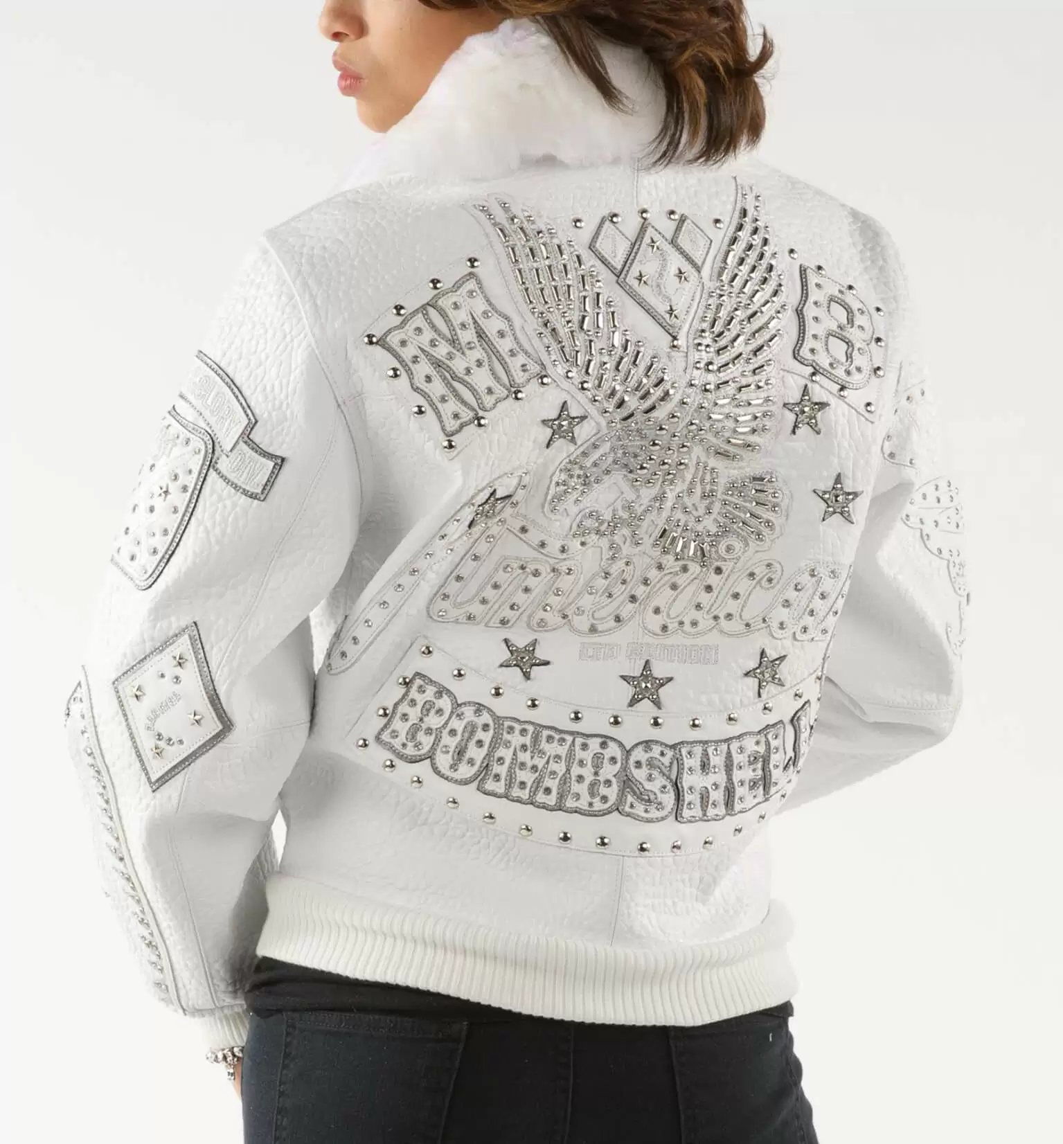 Bold Pelle Pelle White Bombshell Jacket American view 2