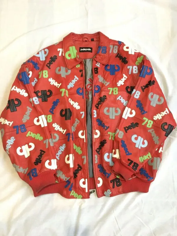 Pelle Pelle Printed Red Leather Jacket