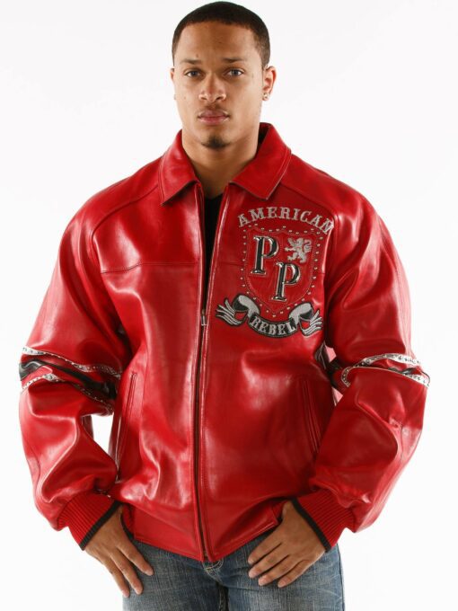 Pelle Pelle American Rebels Red Studded Jacket view 2