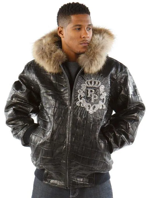 Crest Black Leather Jacket view 2