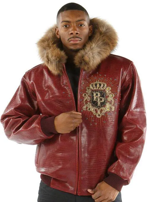 Pelle Pelle Crest Maroon Leather Jacket view 2