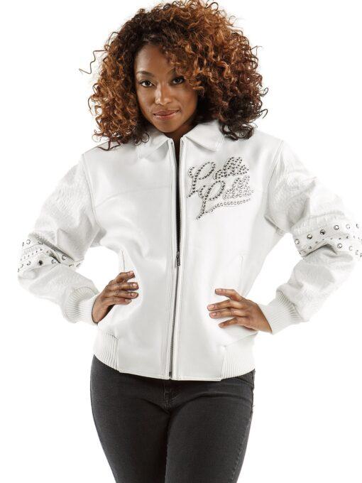 Pelle Pelle Women’s The Original White Leather Jacket | Pelle Pelle Store view 2