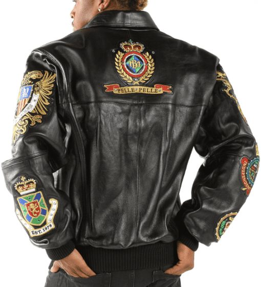 Pelle Pelle Coat of Arms Jacket | 1978 Black Leather Jacket view 3