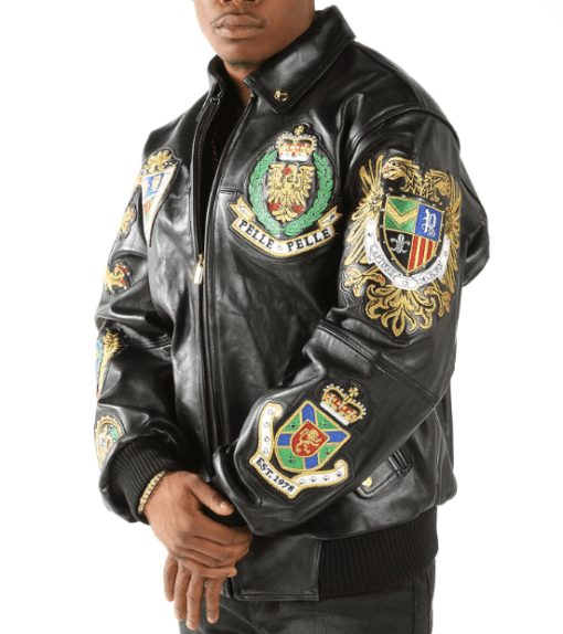 Pelle Pelle Coat of Arms Jacket | 1978 Black Leather Jacket view 2