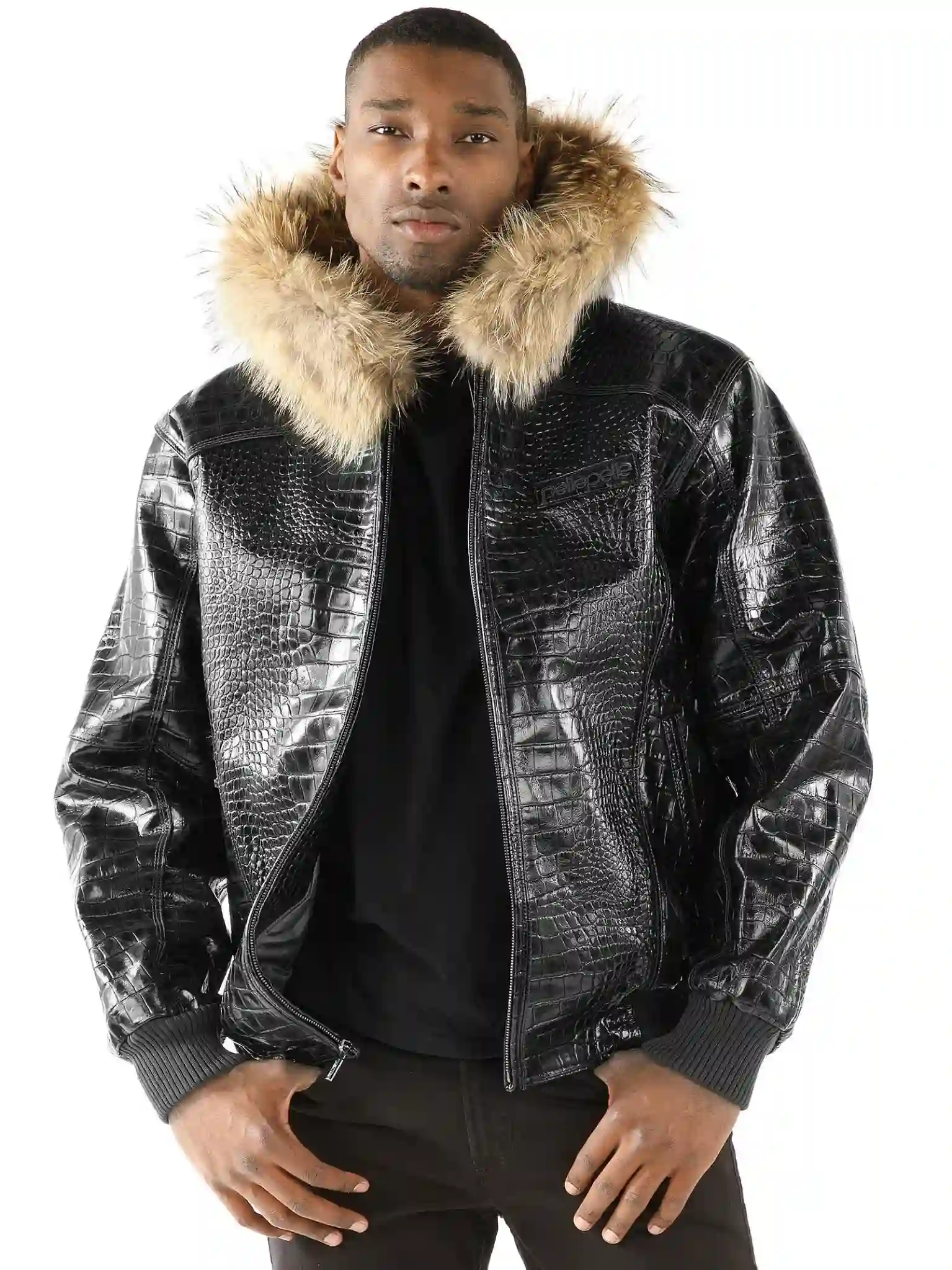 Basic Nile Black Leather Jacket