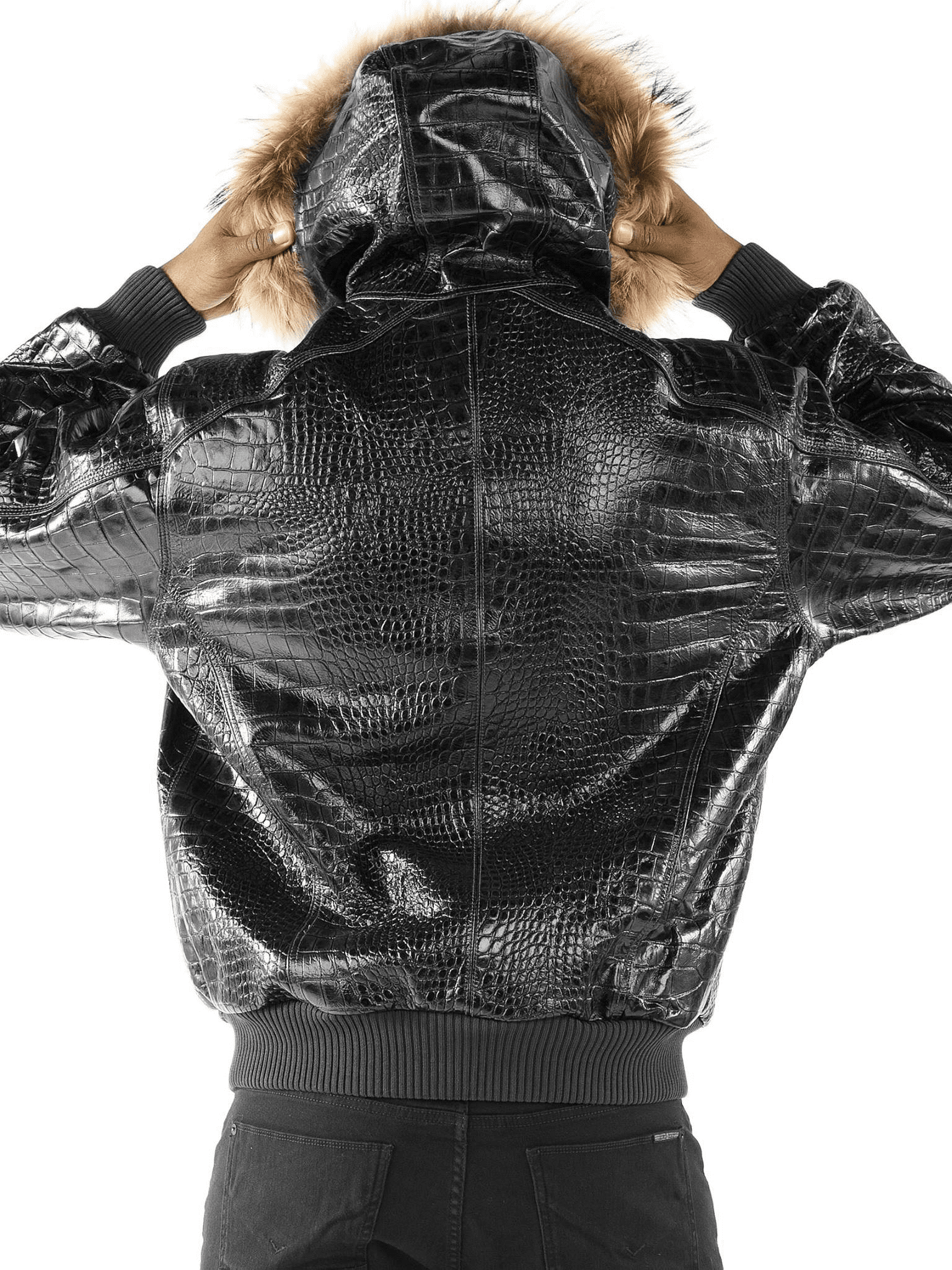 Basic Nile Black Leather Jacket view 2