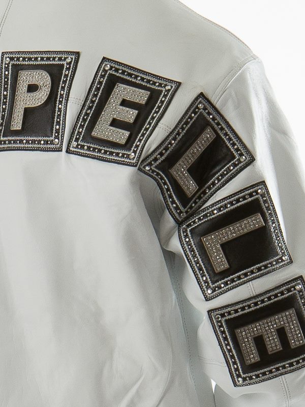 Pelle Pelle Jeweled White Jacket | Pelle Pelle Store view 3