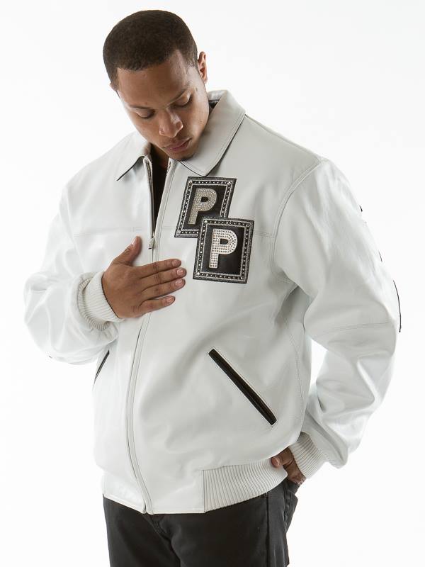 Pelle Pelle Jeweled White Jacket | Pelle Pelle Store view 4
