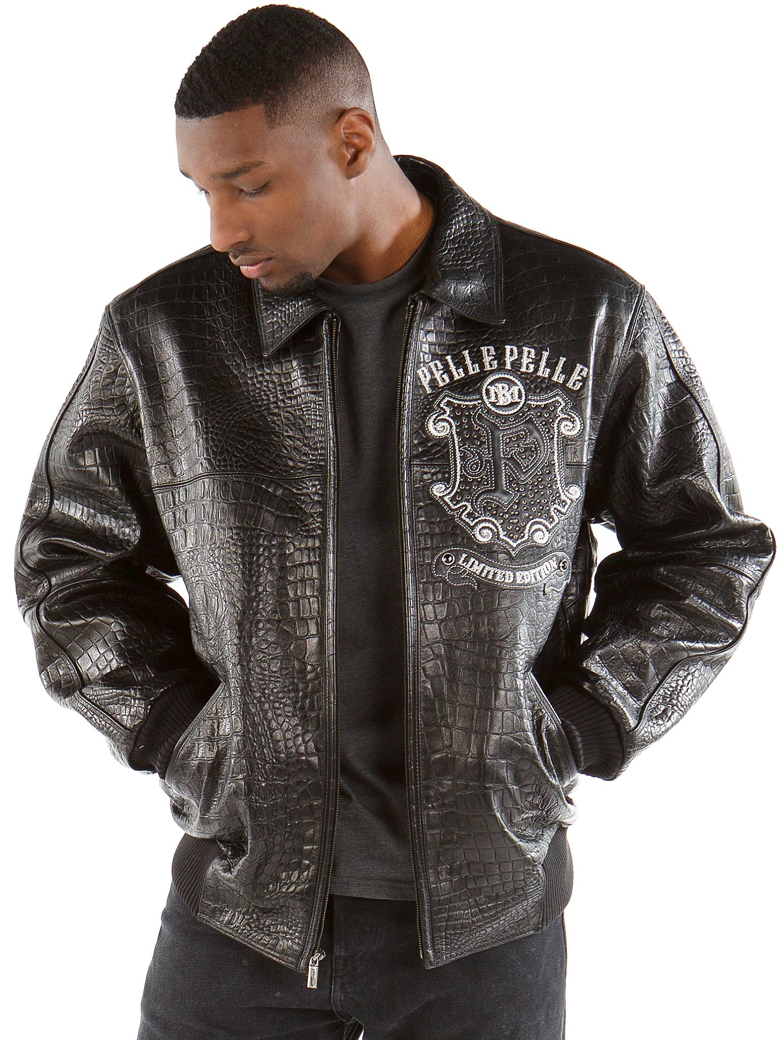 Pelle Pelle Croc Leather Jacket | Pelle Pelle Store view 3