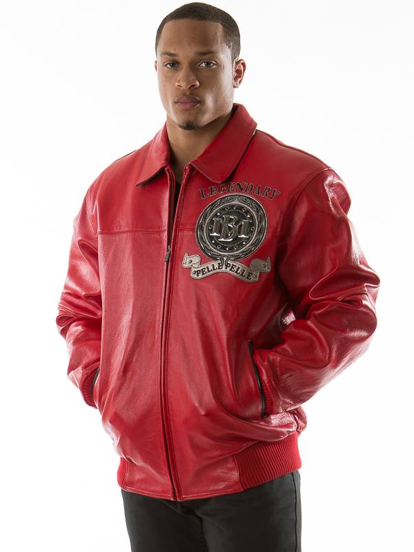 Pelle Pelle Red Leather Jacket | Pelle Pelle Store view 3