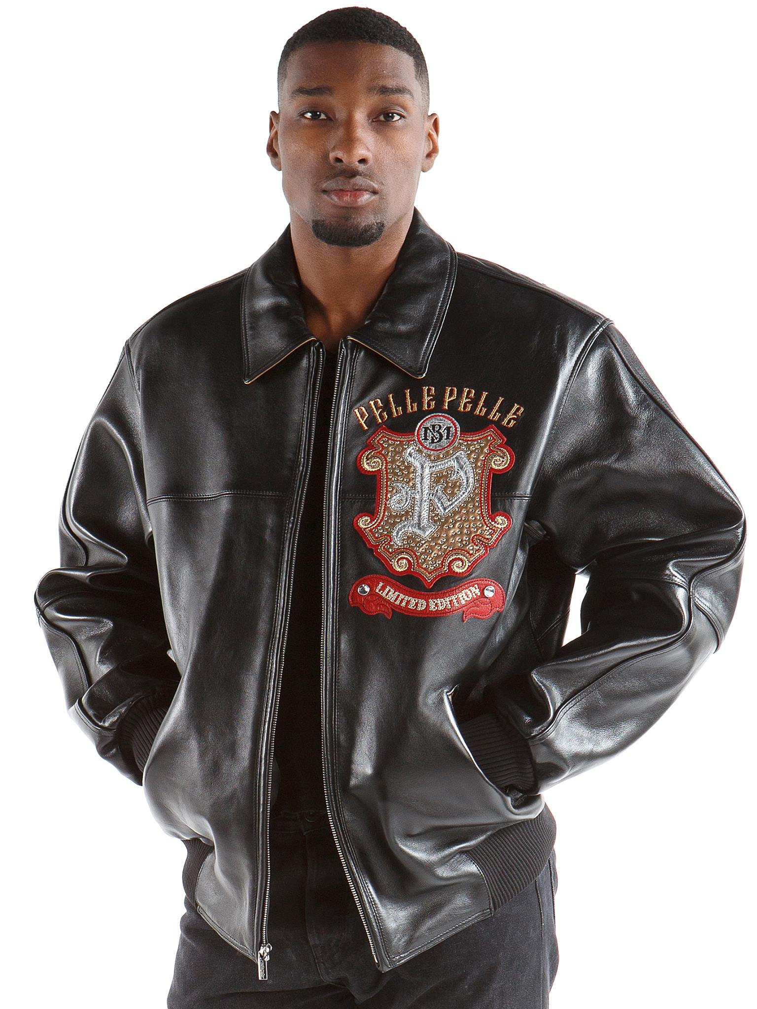 Pelle Pelle Black Leather Jacket | Pelle Pelle Store view 3