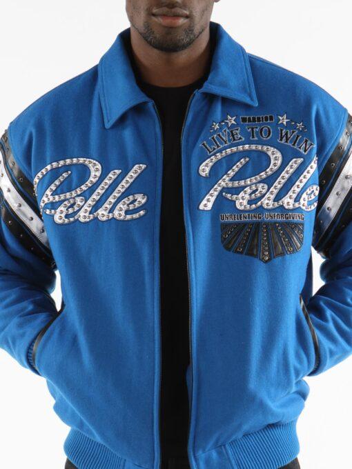 Pelle Pelle Live To Win Blue Jacket view 4