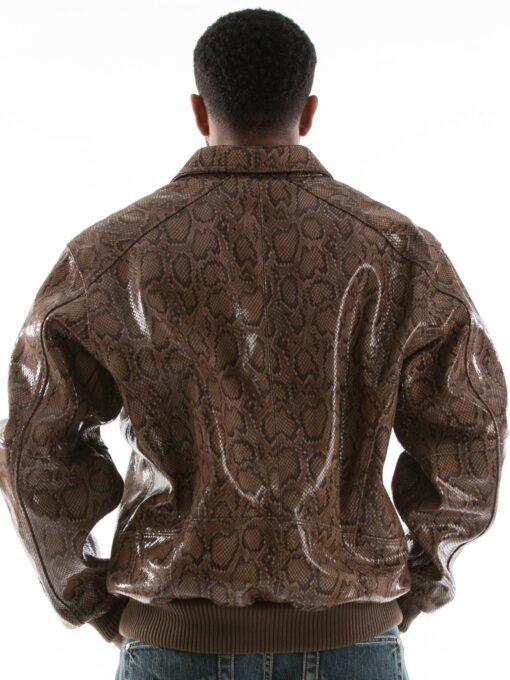 Pelle Pelle Brown Python Jacket view 4