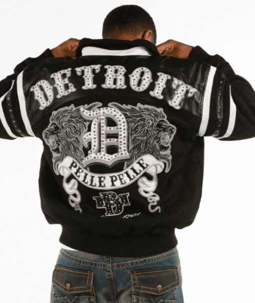 Pelle Pelle Mens Black Detroit Jacket | MB Jacket view 2