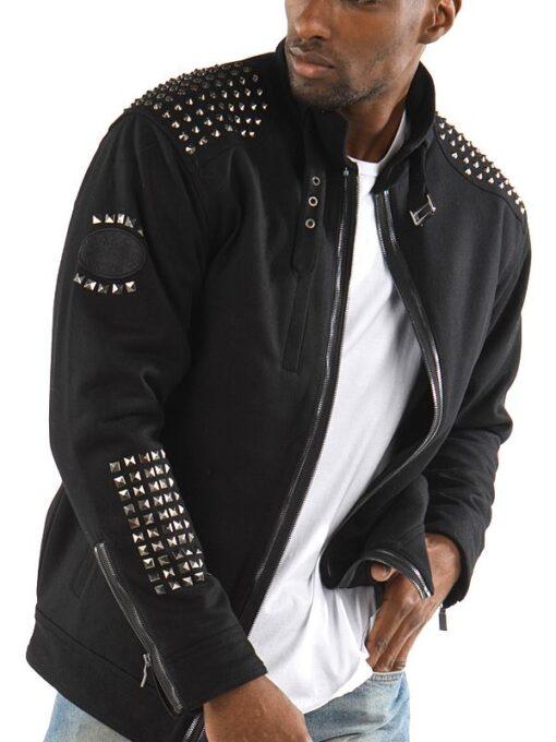 Pelle Pelle Mens Studded Wool Jacket view 3