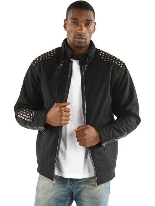 Pelle Pelle Mens Studded Wool Jacket view 2