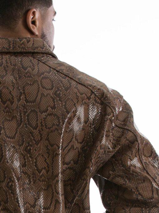 Pelle Pelle Brown Python Jacket view 3