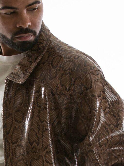 Pelle Pelle Brown Python Jacket view 2