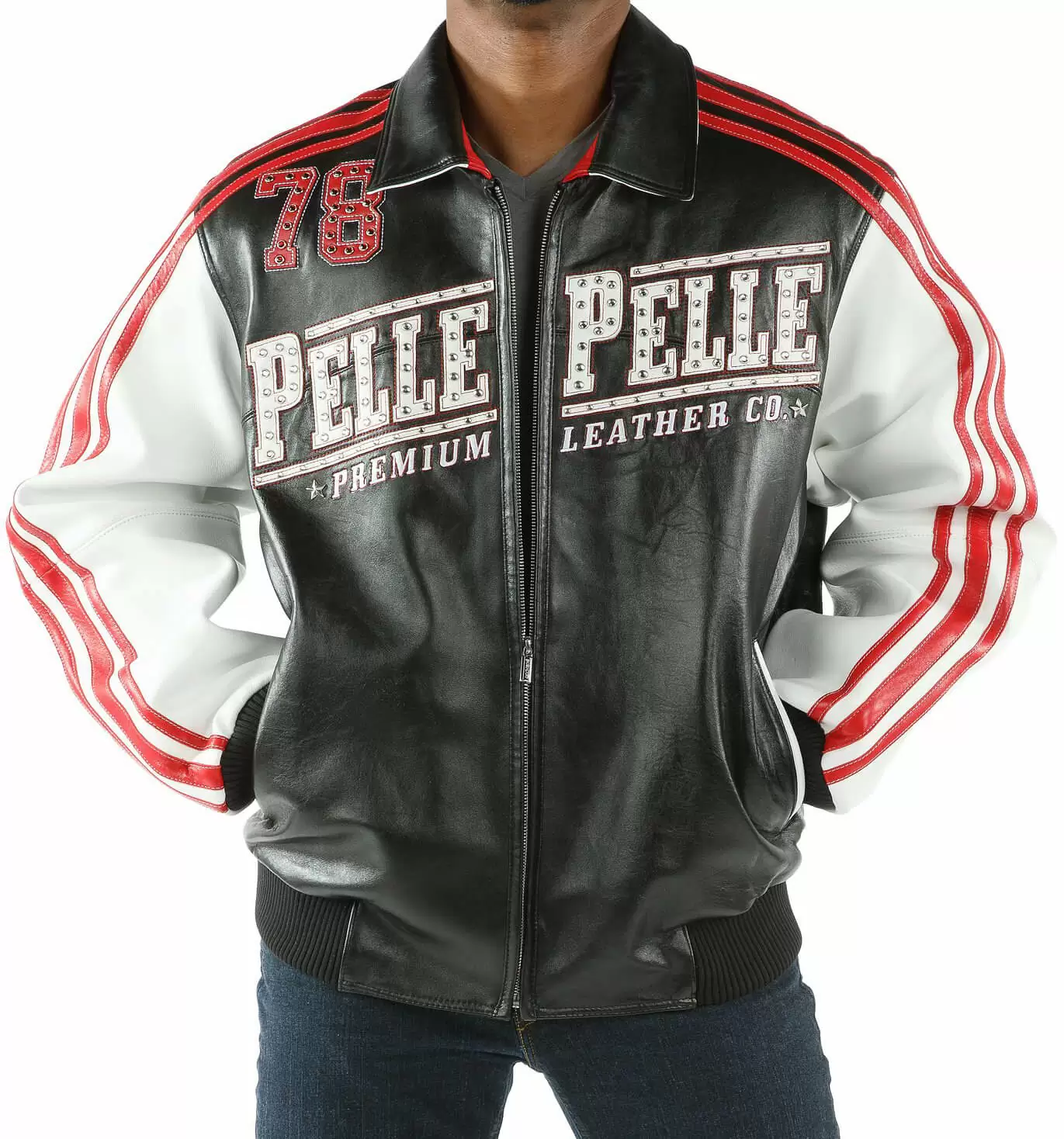 Pelle Pelle Leather Studded Jacket view 2