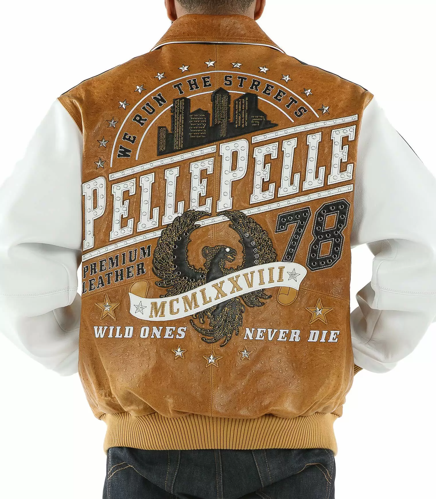 Pelle Pelle Brown Leather Studded Jacket