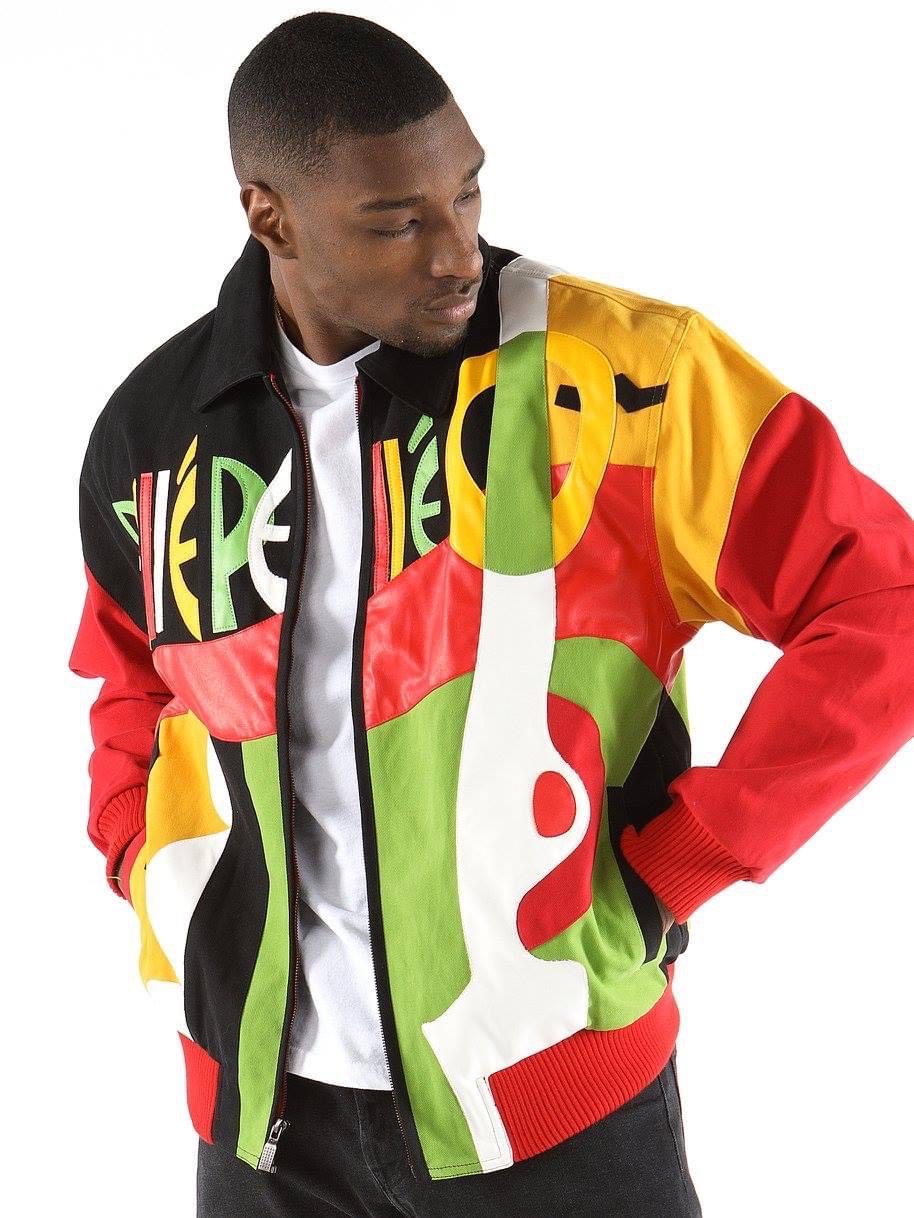 Pelle Pelle Picasso Plush Jacket | Black Red Yellow view 2