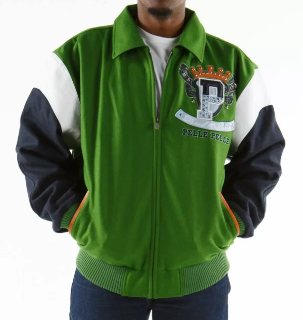 Pelle Pelle Heritage Green Jacket | Pelle Pelle Store view 2
