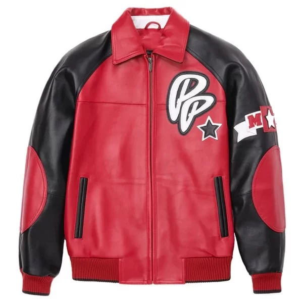 Soda Club Red Leather Jacket | Store view 2
