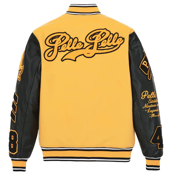 Pelle Pelle Varsity Yellow And Black Jacket view 3