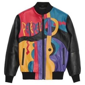 Pelle Pelle Picasso Red Blue Black Jacket | Plush Jacket view 4