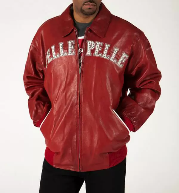 Pelle Pelle Red Worlds Best Studded Jacket view 2