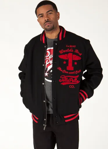 Pelle Pelle Black Varsity Jacket