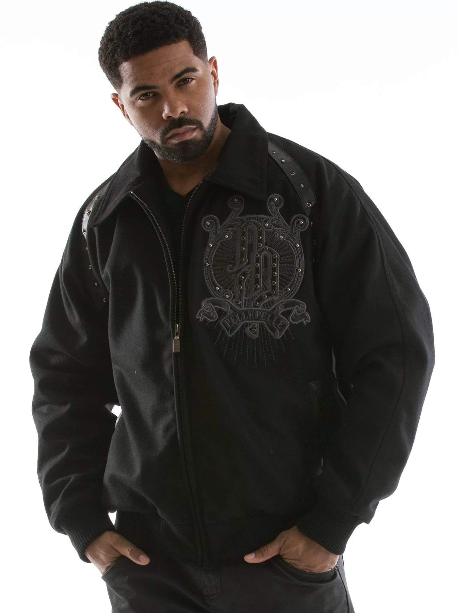 Pelle Pelle Top Brass Black Coat view 2