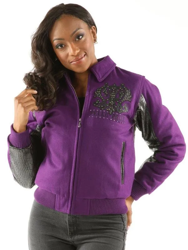 Pelle Pelle Women Purple Bomber Jacket view 2
