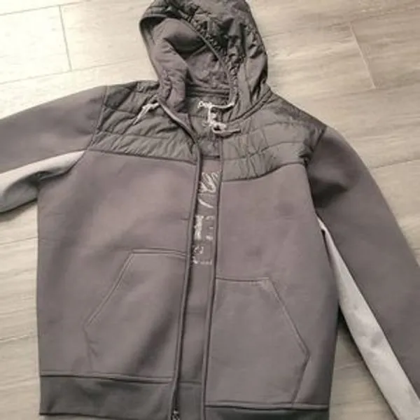 Pelle Pelle Mens Gray Hooded Jacket view 2
