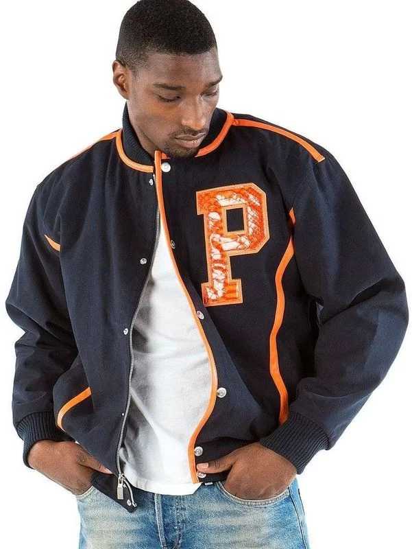 Pelle Pelle Letterman Navy Blue Jacket