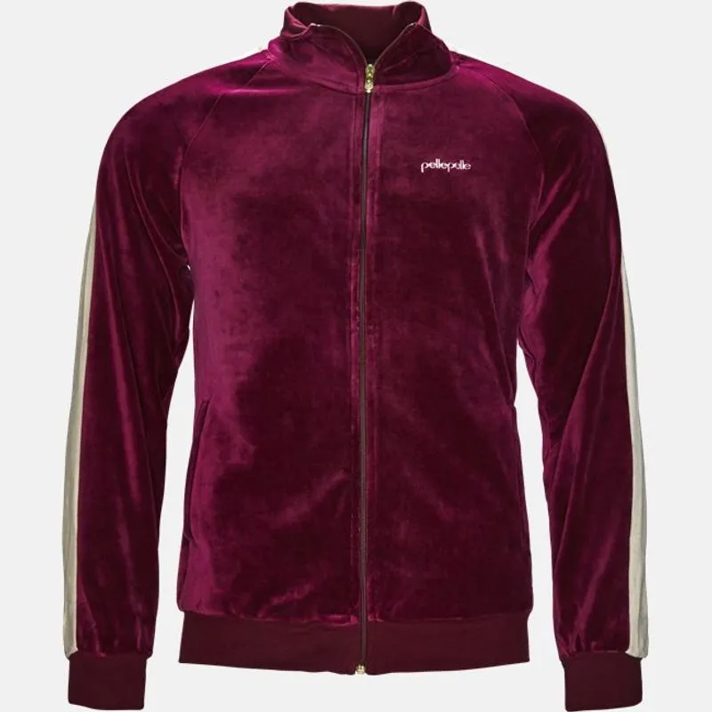 Pelle Pelle Mens Red Velvet Tracksuit view 3